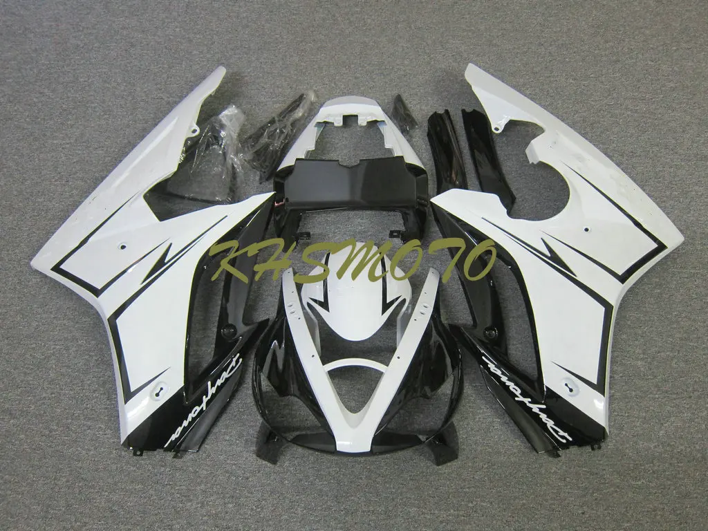 Motorcycle Fairings Kit for Triumph Daytona675 2005 2006 2007 2008 DAYTONA 675 05-08 Injection Black White Bodywork Set