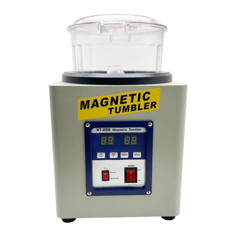 KT205 Desktop Digital Display Magnetic Polishing Machine Grinding Machine, Metal Jewelry Polishing and Polishing Deburring