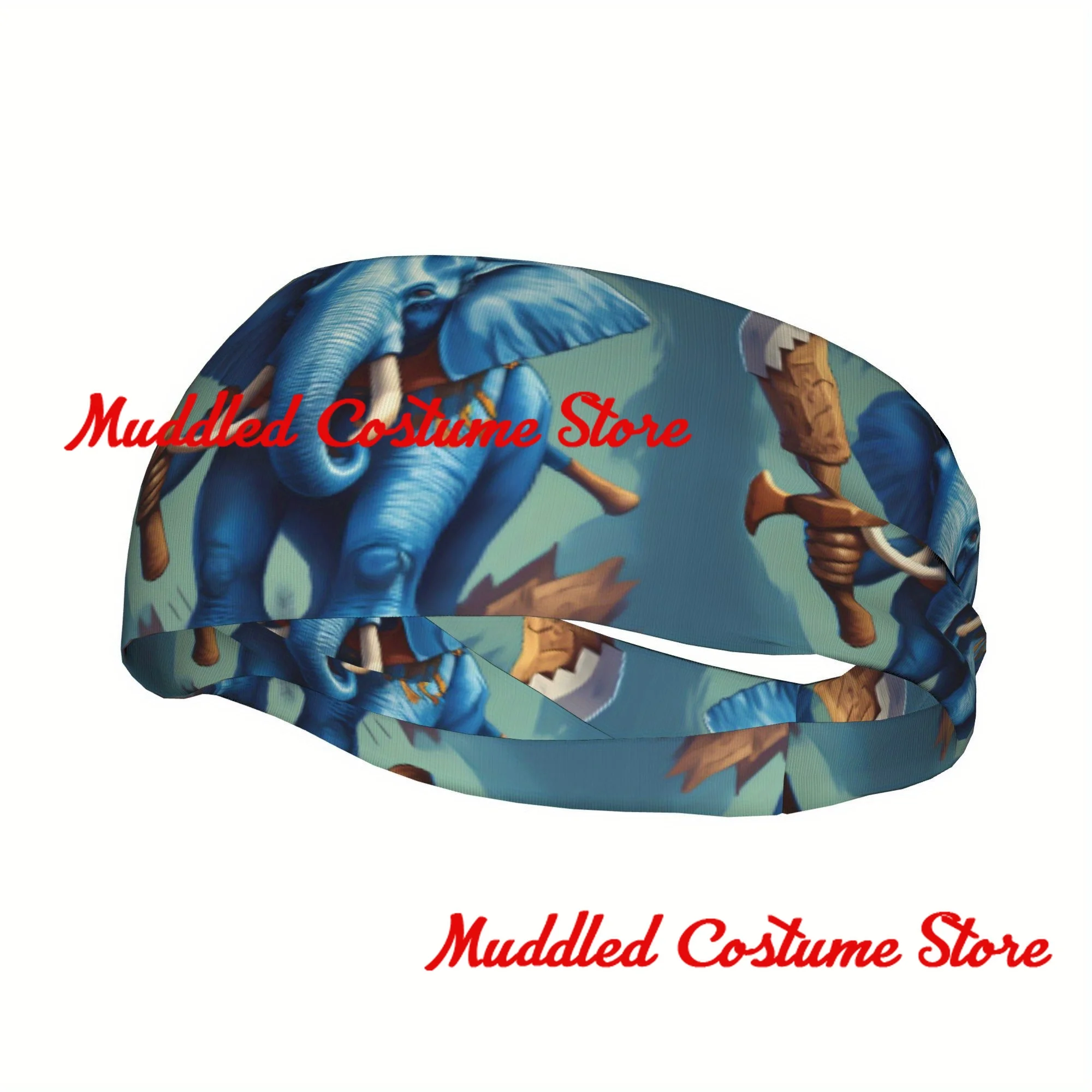 

Спортивная повязка на голову с принтом слона, повязка на голову, повязки на голову, поглощающие пот повязки на голову, подходят для бега, йоги, фитнеса, футбола