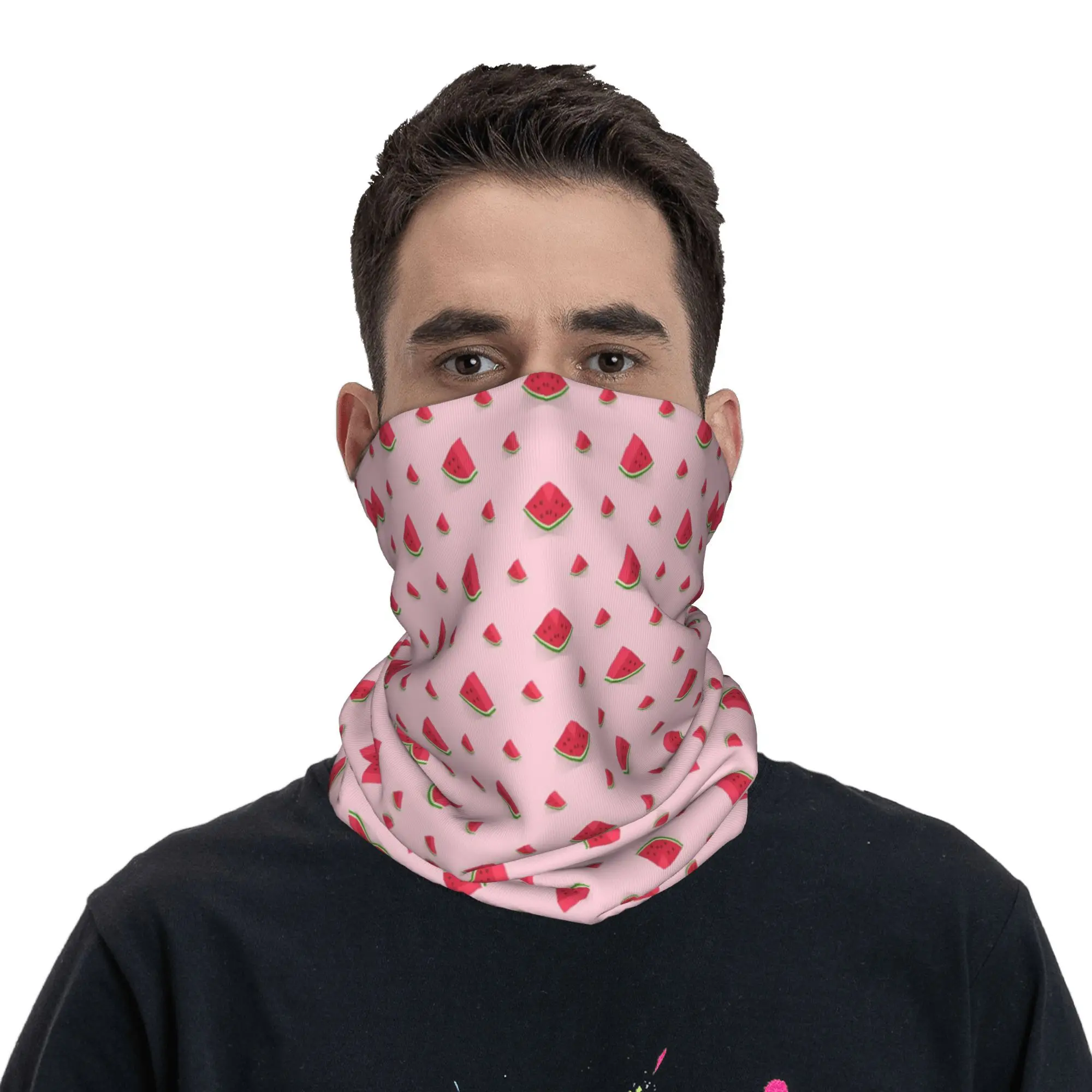 

Cute Summer Fruits Watermelon 3 Bandana Neck Gaiter Printed Magic Scarf Warm Headwear Outdoor Sports For Men Women Adult Winter