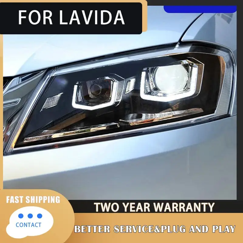 Car Styling Head Lamp for Lavida Headlight 2015-2017 LED DRL Hid Bi Xenon Projector Lens