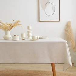 Mantel de lino y algodón para decoración de boda, cubierta de mesa de lujo para fiesta en casa, comedor y banquete