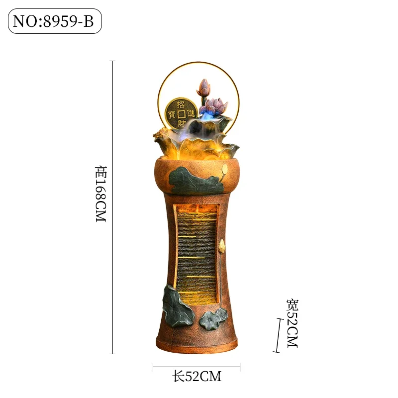 b11-Chinese living room decoration, flowing water fountain ornament, circulating water office lucky ornament