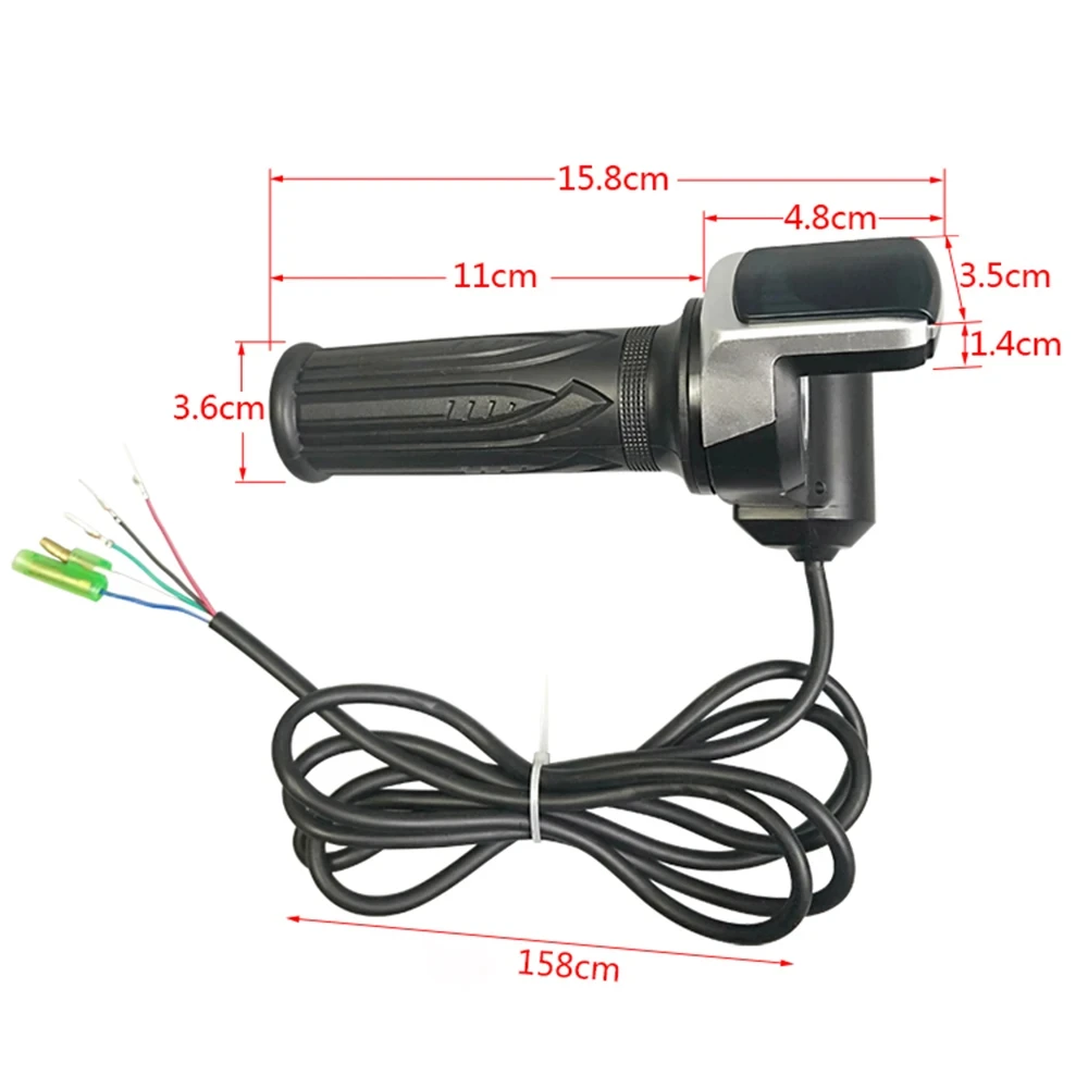 36V/48V/60V Electric Scooter Throttle Grip With Key Lock Power Indicator With LCD Display 158cm E-bike Cycling Accessories