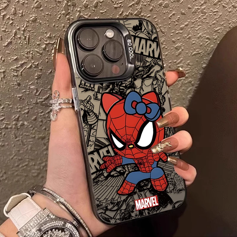 Marvel SpiderMan Hello Kitty Case for Samsung Galaxy A55 A35 A25 A15 A05 A05S 5G A13 A23 A12 A22 A32 A52 A52S A72 A51 A71 4G