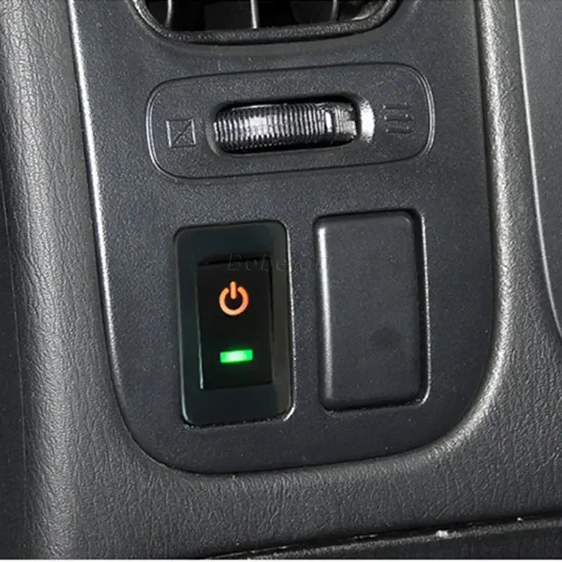 Car Power on off DRL LED Music Button Rearview Steering Wheel Heating Switch with Wire for Nissan Paladin