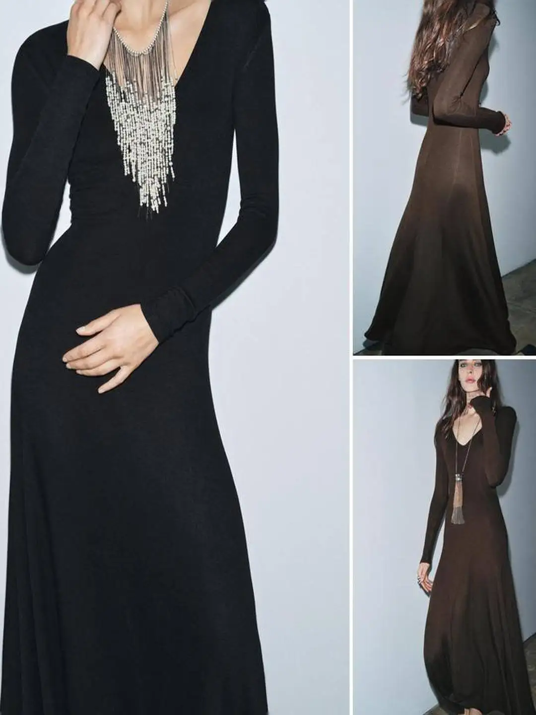 Outono faion longo sve v-ne a linha dr têxtil em camadas saia feminina uso diário ins sle reunido cintura dr