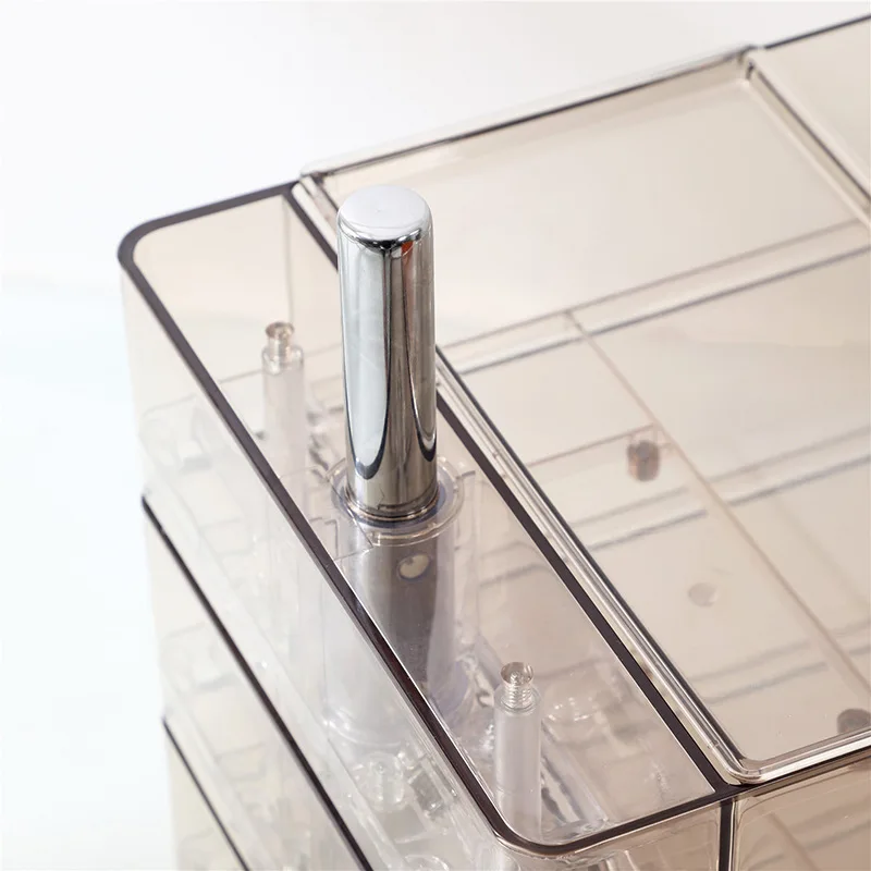 Acrylic transparent storage rack removable trolley locker modern simple multi-layer snacks