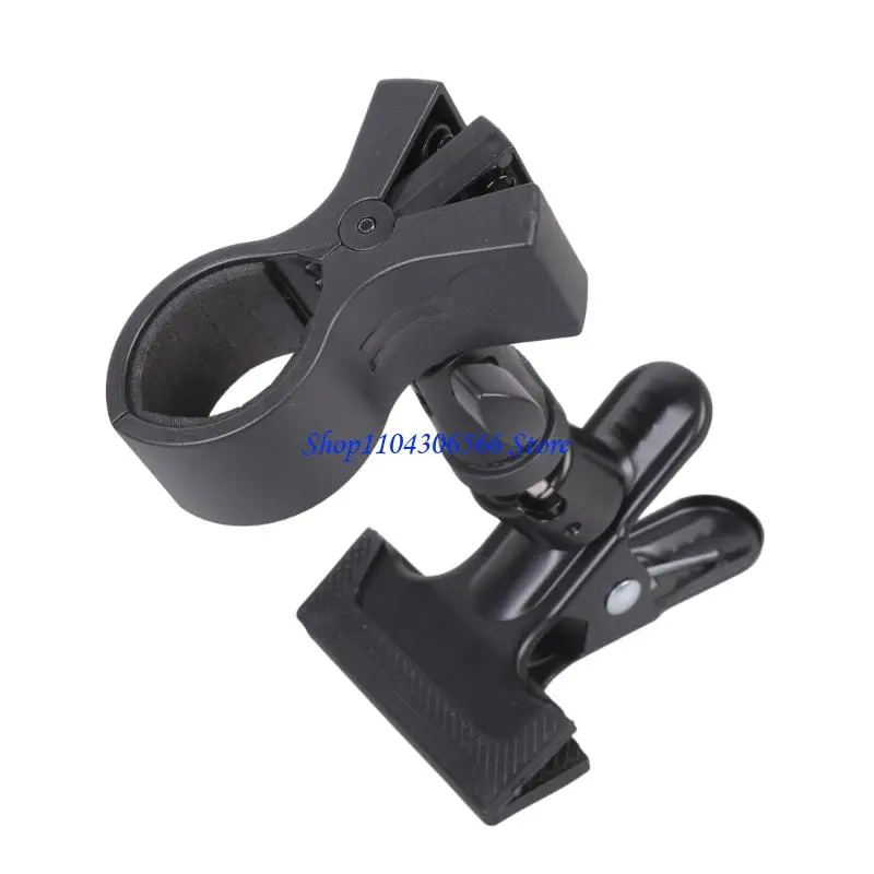 02DD Portable 360 Degree Rotatable Adjustable Table Clamp Metal Clip Microphone Holder Secure Gripping Space Saving