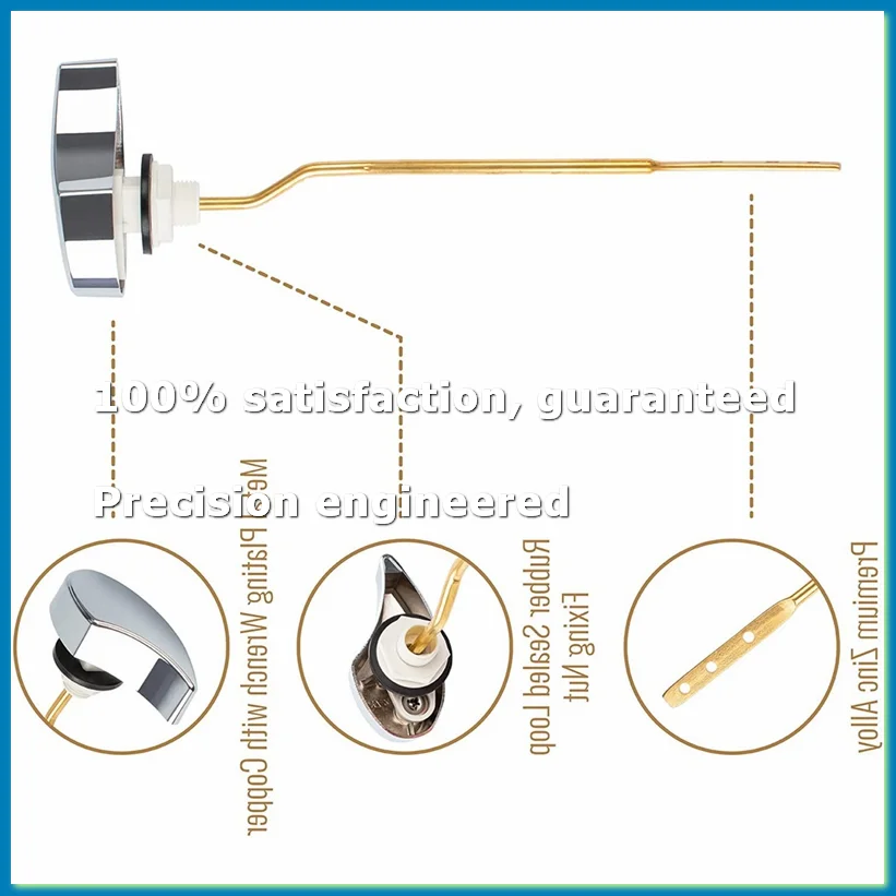 

Toilet Tank Flush Lever Replacement for THU068CP Trip Lever for St743S, St454E, Side Mount Toilet Tank Lever-ABLL