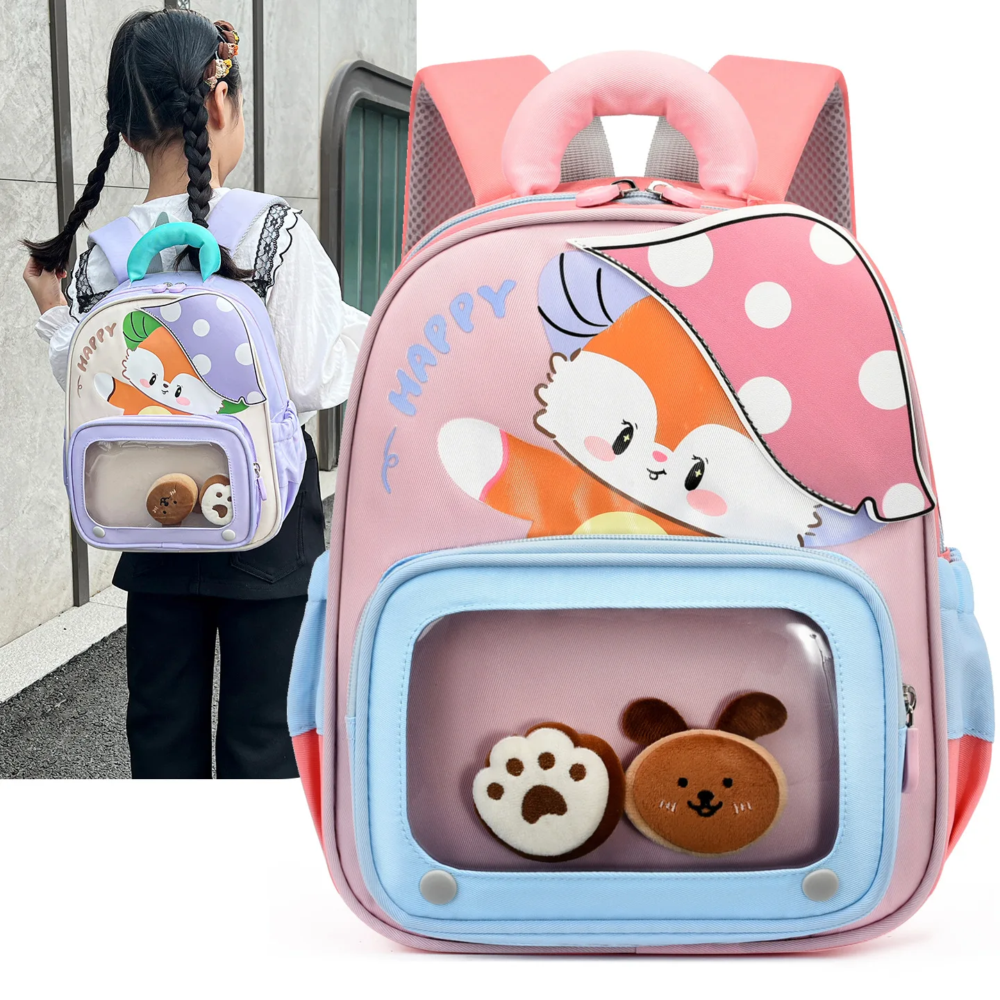 Cute Cartoon Lightweight Backpack for Kindergarten Kids,Toddler Preschool Daypack for Boys Girls,Children Backpack for Daily Use