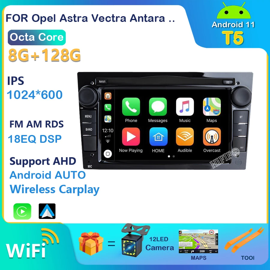 

Android 11 2 DIN Car Stereo GPS for radio opel astra H G J antara Vectra C Antara Zafira B Vivaro Meriva Vectra B BT