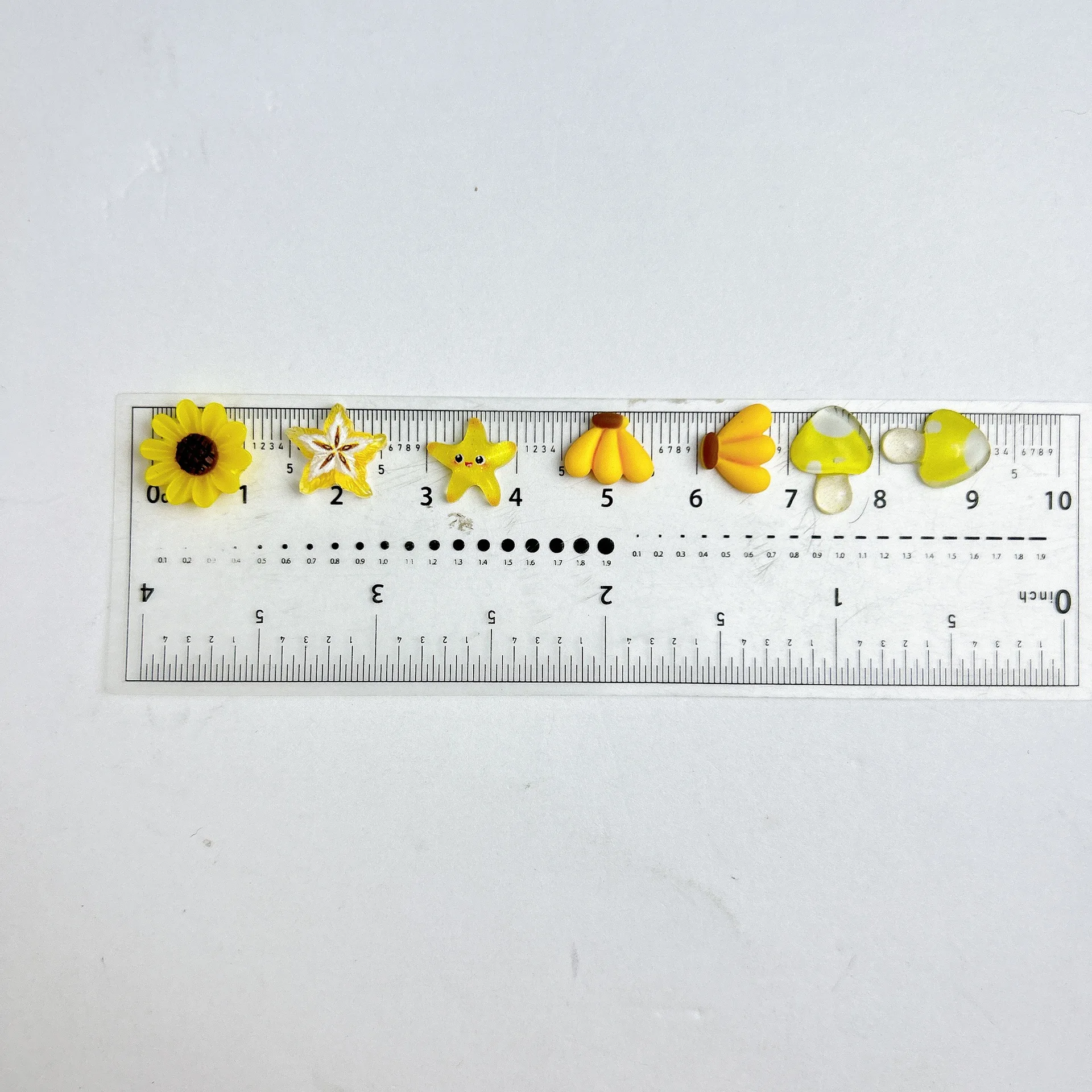 20 piezas de abalorios de resina para uñas, serie amarilla mixta, flores 3D, cinta, osos, sol, abejas, estrellas, piezas, decoración de uñas, accesorios bonitos para uñas