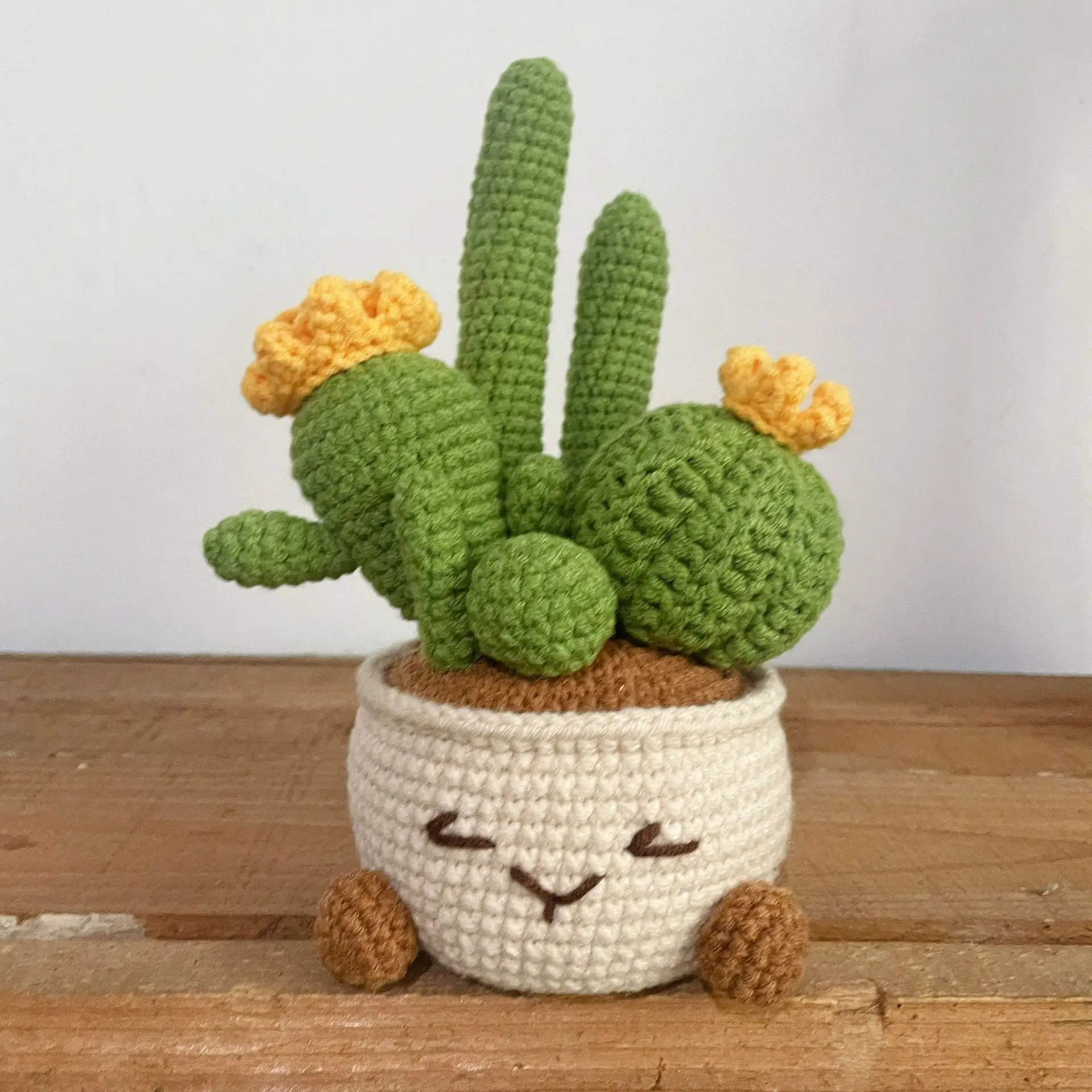 Handmade Flower Pot Succulent Pot Weaving Car Center Console Decoration Tabletop Decoration Decoration Finished