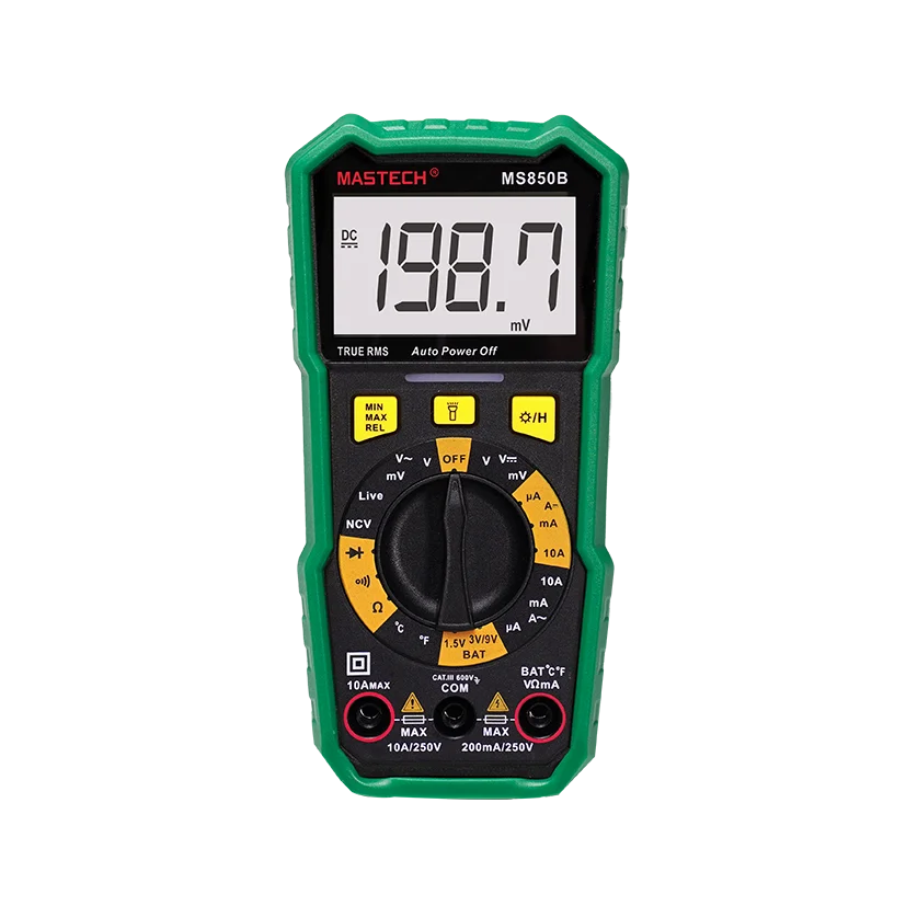 Imagem -06 - Mastech-medidor Multímetro Digital Auto ac dc Votage Tester Ohm Amperímetro Atual Ferramenta Detector True Rms Ms850a Ms850b Ms830c Ms830d