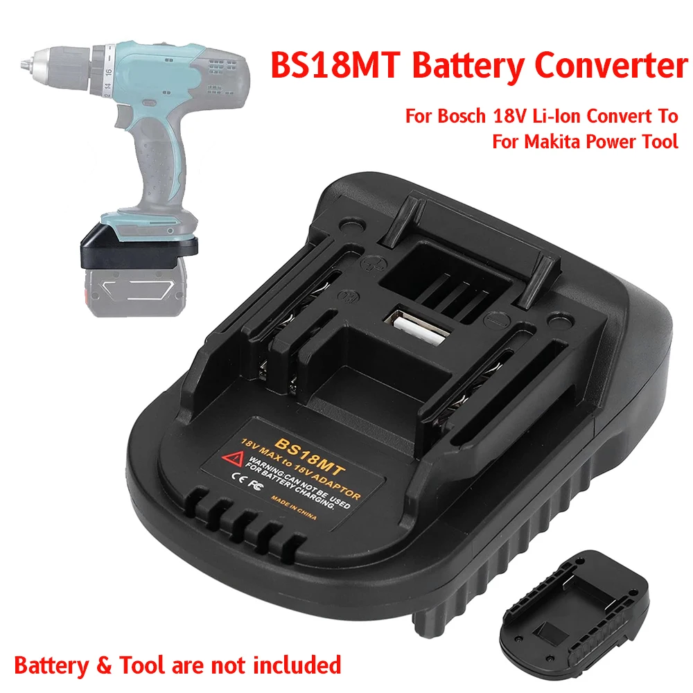 

BS18MT Battery Adapter Converter USB For Bosch 18V BAT619G/620 Batteries Convert For Makita BL 1860 Lithium Tools