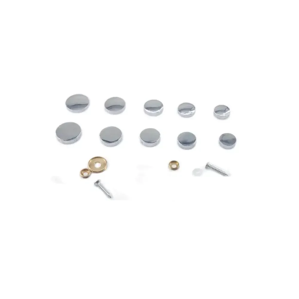 Mirror Fixing Screws for Billboard Decoration, Glass Fasteners, Furniture Glass Hardware, Sliver Gold Color, Brass Screw Covers