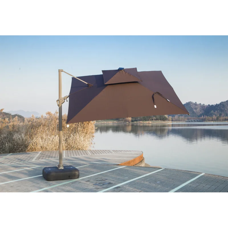 custom.Heavy Duty Square Garden Wind-Proof Outdoor Patio Cantilever Modern Design Beach Hotels Parks Courtyards Gym