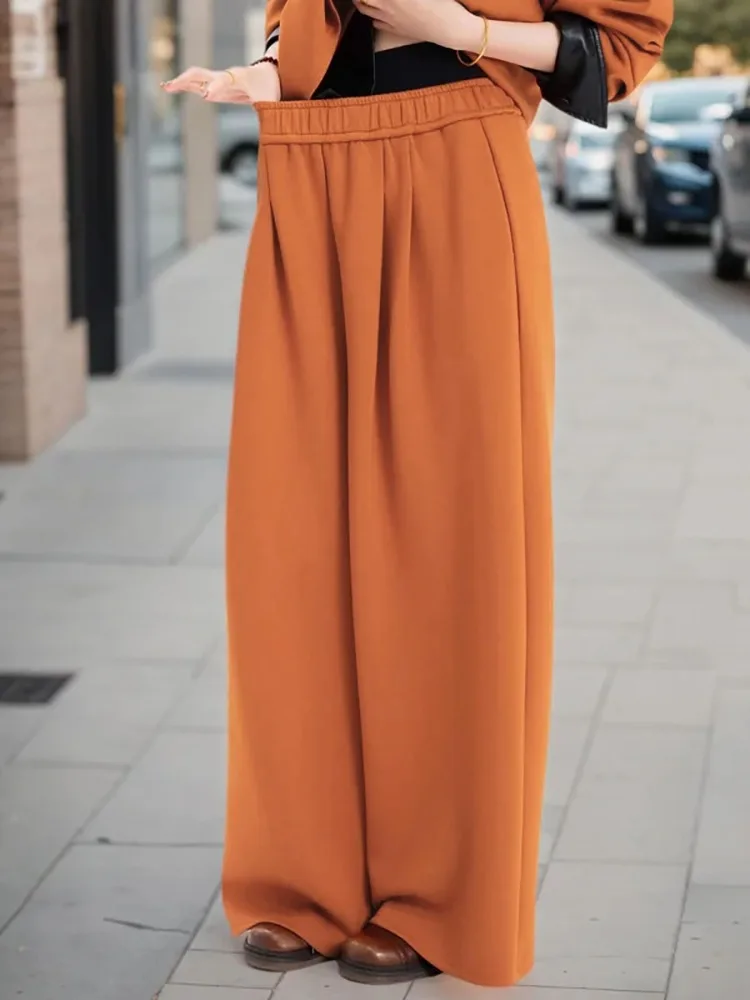 

Женский повседневный модный комплект UOOZEE из 2 предметов: топ с асимметричным подолом и отделкой из искусственной кожи, а также свободные брюки с высокой талией и широкими штанинами