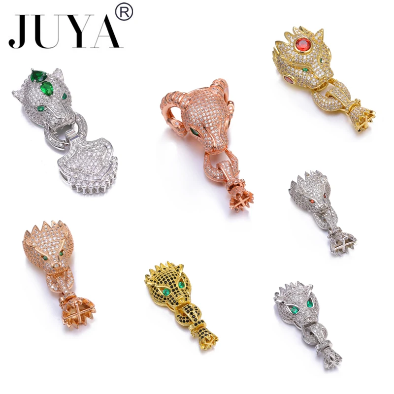 Hot New Jewelry Bijoux Zircon Animal Panther Floating Charms for Bracelets Necklaces Big Panter Bedels Clasps Jewelry Berloque