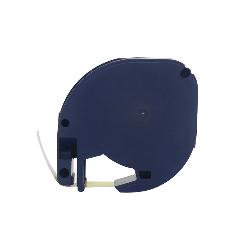 Pita Label Efficientt-91205 Untuk Mesin Pembuat Label DYMO Letratag Seri LT-100T LT-100H Kertas Pencetakan Termal Label 12Mmx4m