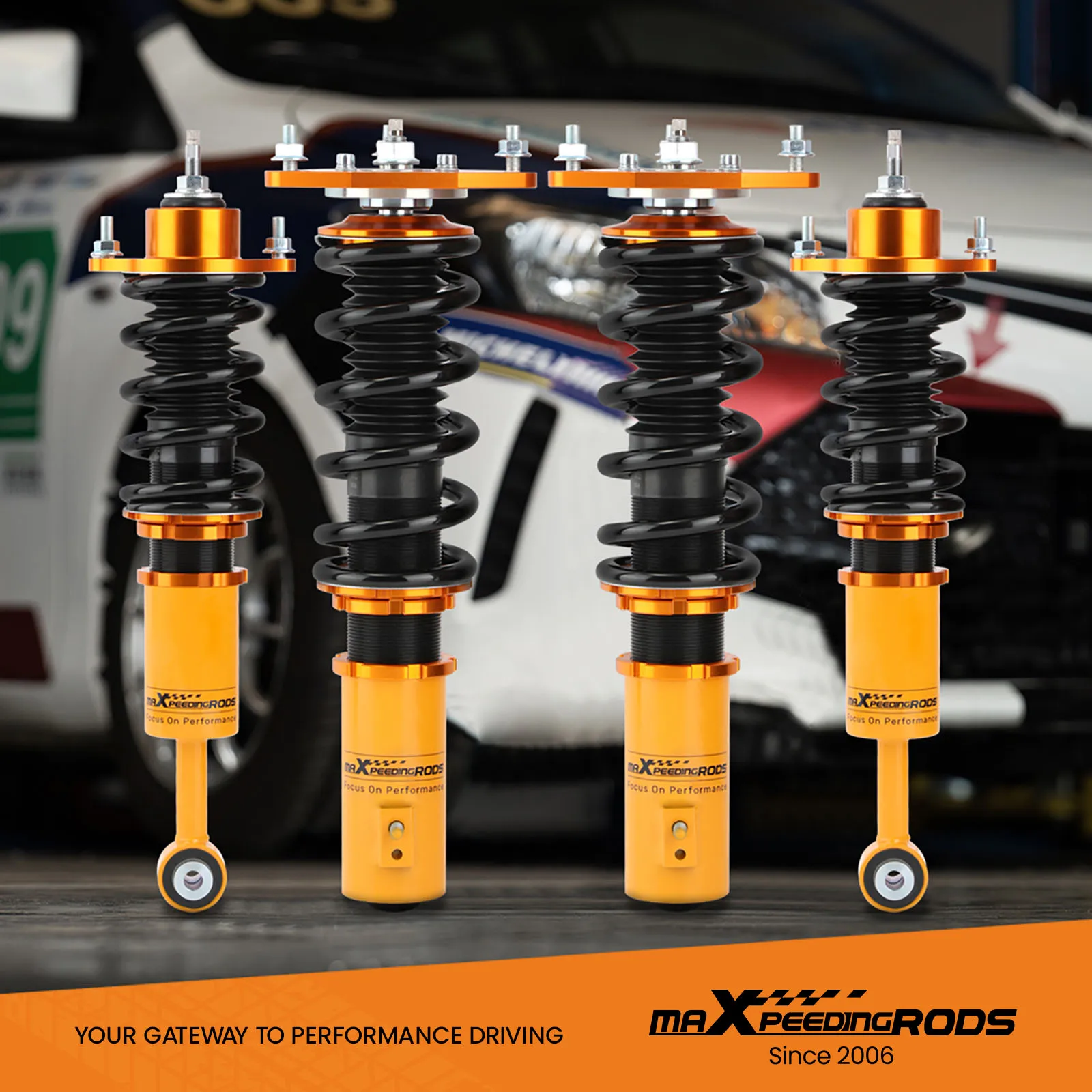 Coilovers, Suspension Struts For Mitsubishi Lancer OZ CS6A FWD 2002-2006 24-way adjustable damper force