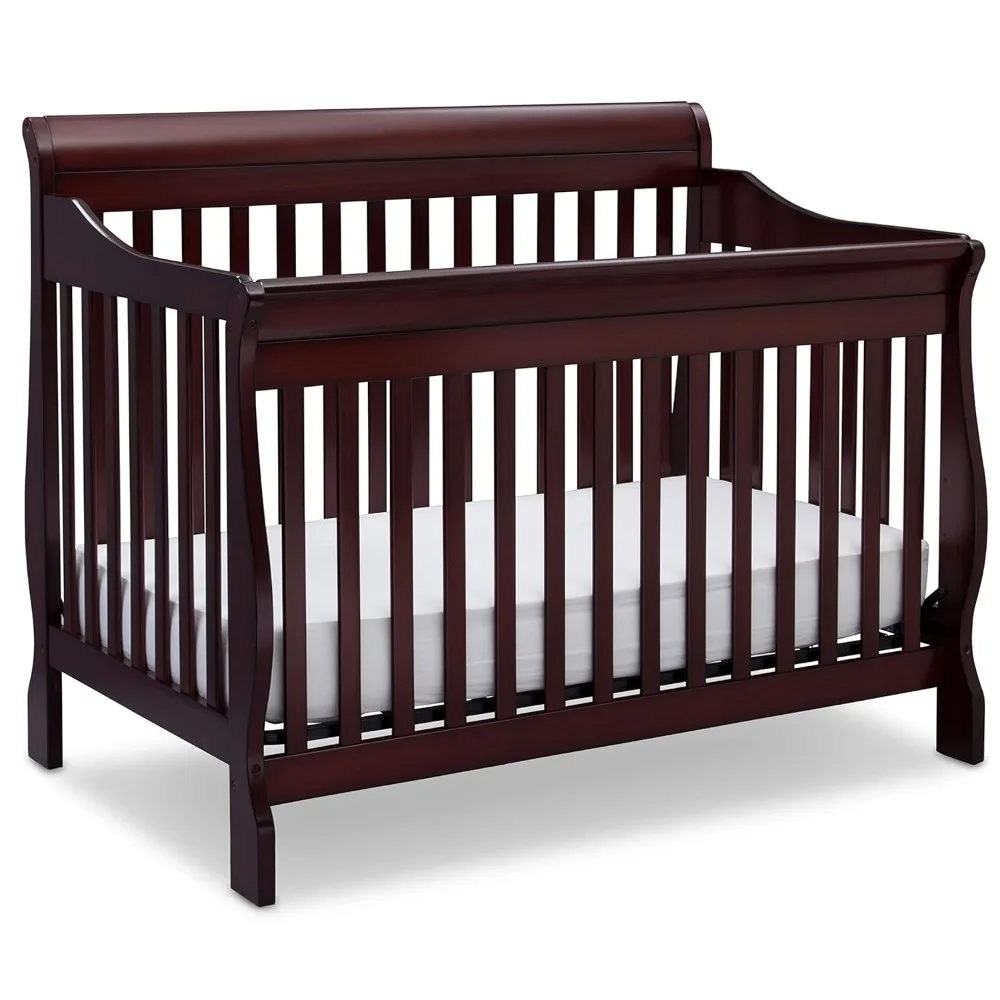 

Canton 4-in-1 Convertible Crib - Easy to Assemble, Espresso Cherry