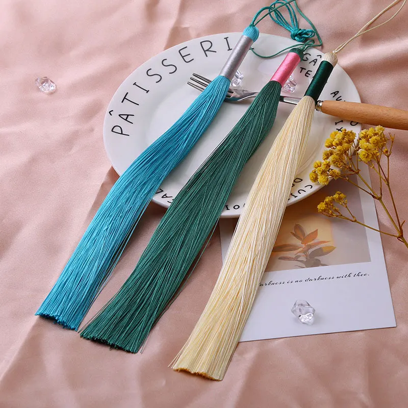 1PC 25CM Tassels Silky Handmade Soft Craft Tassels with Loops for Jewelry Making DIY Craft Projects Home Decor