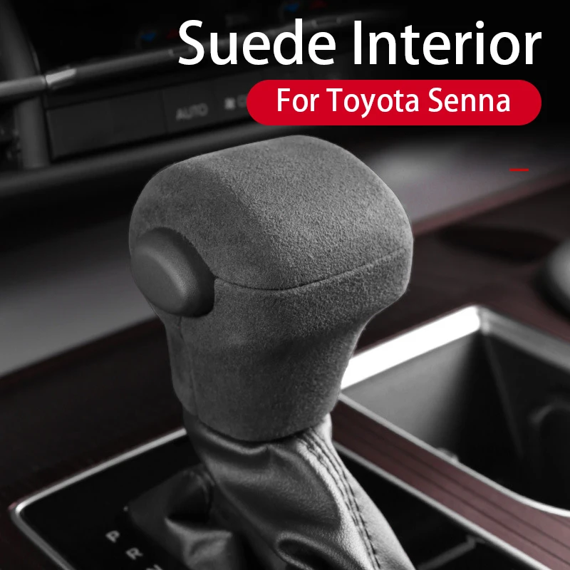 

For Toyota Senna Suede Gear Knob Cover Central armrest box pad Car Shift Knob Cover Accessorie