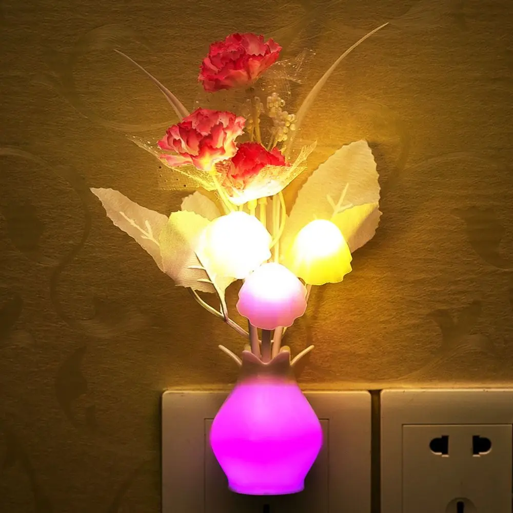 

Romantic Art Decor Bedside For Home Decoration Lilac Luminaria Lamp Living Room Led Light Mushroom Lamp Wall Light Night Light