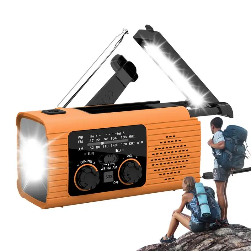 

Crank Weather Radio AM/FM/NOAA Hand Crank Radio Battery Powered SOS Alarm Radio 3 Way Charging Survival Radio Power Bank for