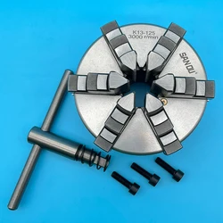 6 Jaw Chuck 125mm SANOU Self-centering Chuck Manual Metal Lathe Chuck K13-125 Machine Tool Accessory