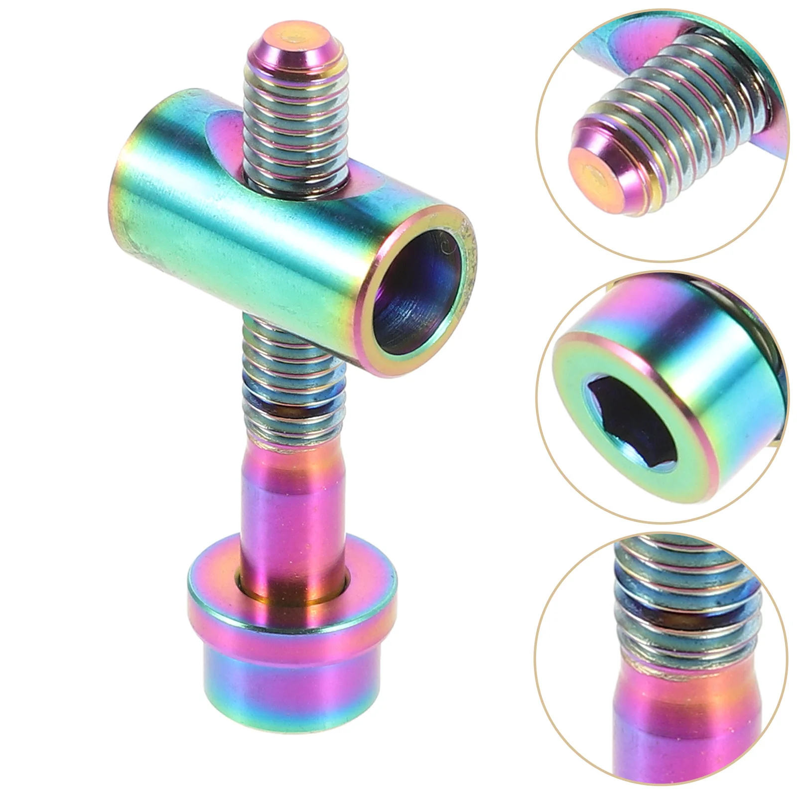 Titanium Bicycle Bolts Seatpost Fixed Screw Round Head Durable Lightweight Soft Tear Resistant Bicycle Seat Tube Clamp Parts