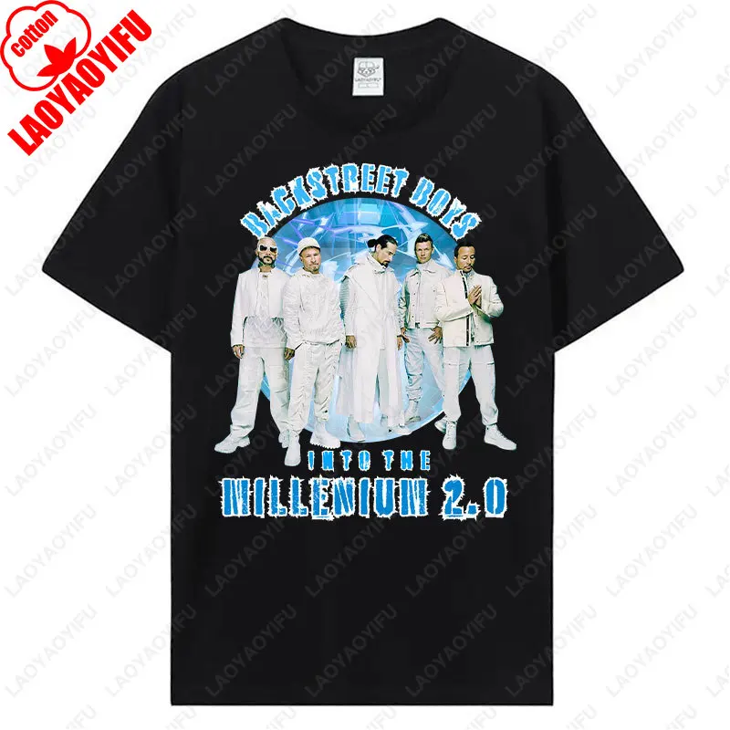 Backstreet Boys Millennium Tour Musik Vintage T-Shirt Männer Frauen Hipster Beliebte Tops Sommer Mode Streetwear Unisex T-Shirts Geschenk