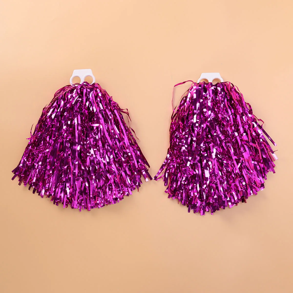 زوج واحد من حلقة بلاستيكية من Cheer Poms خفيفة الوزن ولامعة ومتينة وآمنة لأحداث جامعية كرة القدم والبيسبول وكرة السلة #3