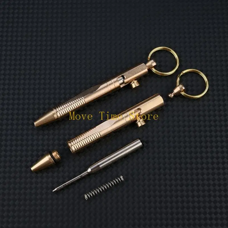 

92ME 0.5mm Brasses Writing Gel Inks Pen Liquid Pen Pocket Pen for Writing Journalings