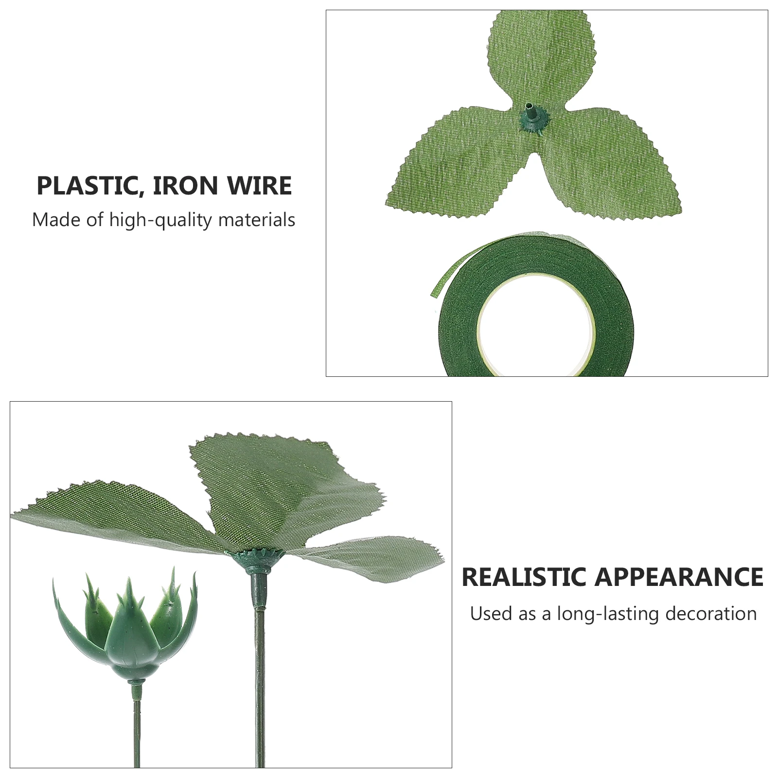 

1 Set Floral Wire Stems Diy Bouquet Kit Green Floral Tape For Wedding Florist Arrangement Wreath Making Supplies Handmade Flower