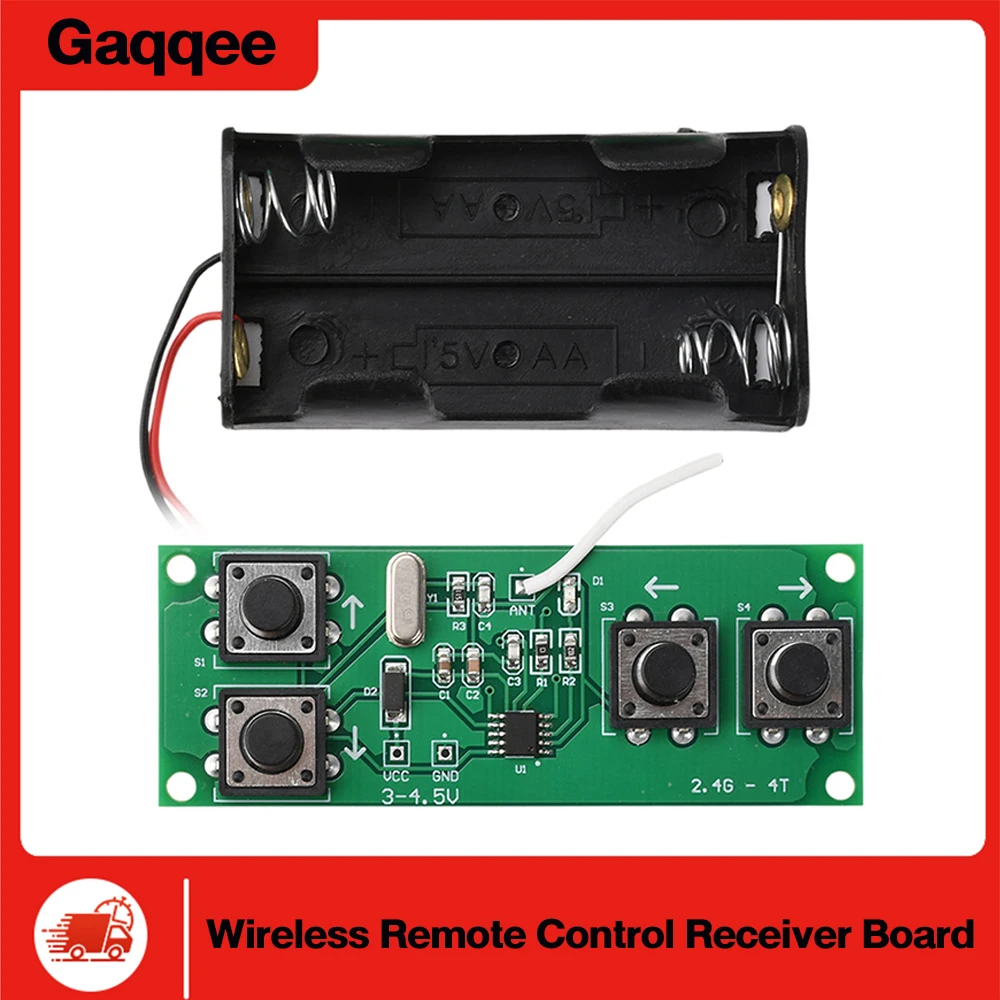 

4-Channel Wireless Remote Control Receiver Board Toy Car/Boat/Tank Models Remote Controller Kit 2.4 GHz Remote Control Module