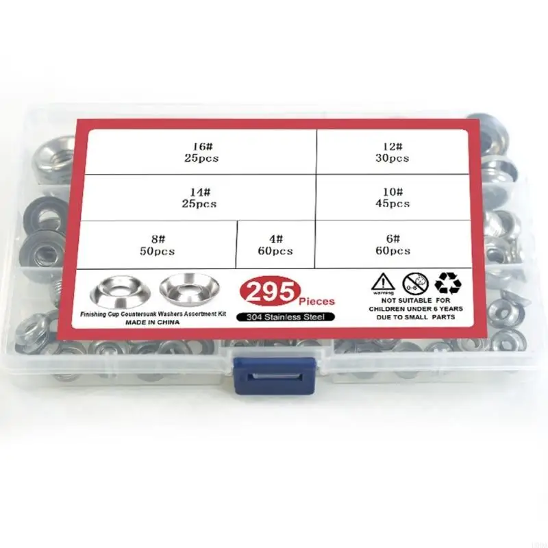  160/295Pcs Precisions Stainless Steel Conical Washer Decorative Washers for Countersunk Screws Threaded Rod Enduring