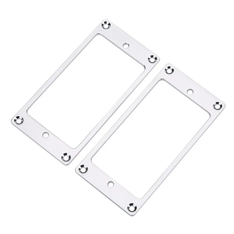 Guitarra Elétrica Humbucker Pickup Mount Ring Frames, ouro, prata, preto, metal, 90mm X 45mm, 2Pcs