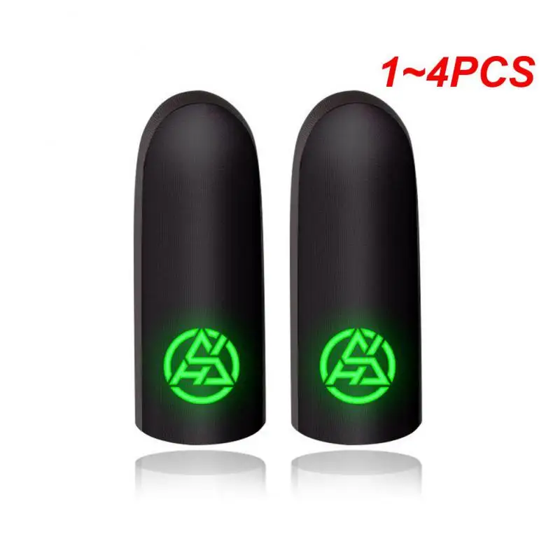 Luminous Respirável Dedo Luvas, Fingertips Cover, Game Pad Acessórios, sensível, luva do polegar, 1-4pcs