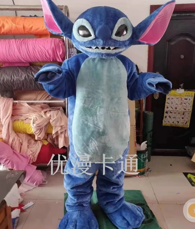 MINISO Disney High Quality Blue Lilo & Stitch Cartoon character Mascot Costume Advertising Fancy Dress Animal carnival