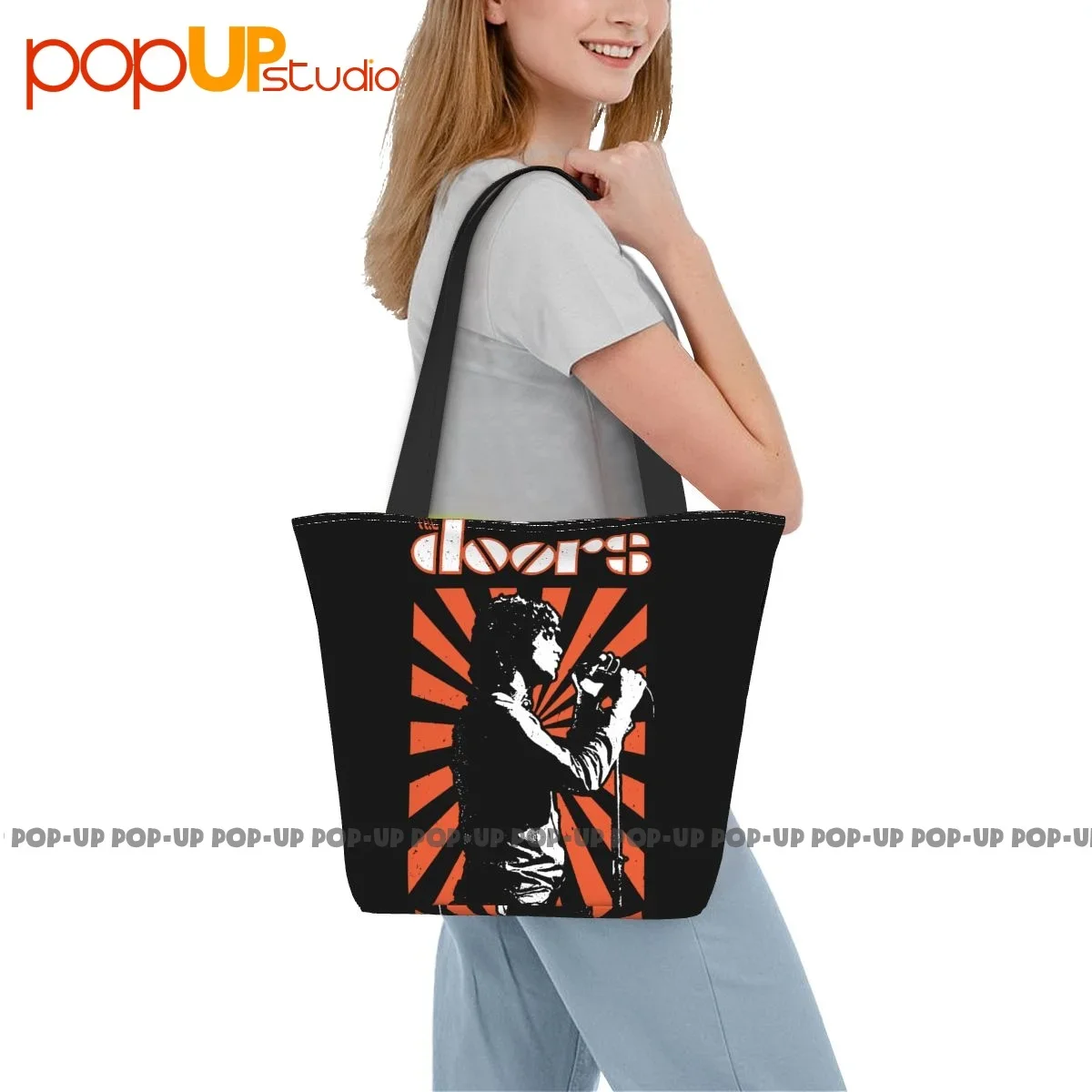 Doors Rays Jim Morrison Lizard King Trendy Handbags Beach Bag Shopping Bag High Quality