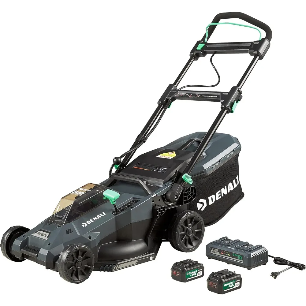 

18-Inch Push Lawn Mower Kit, Includes Two 4.0 Ah Lithium Batteries & Dual Port Charger