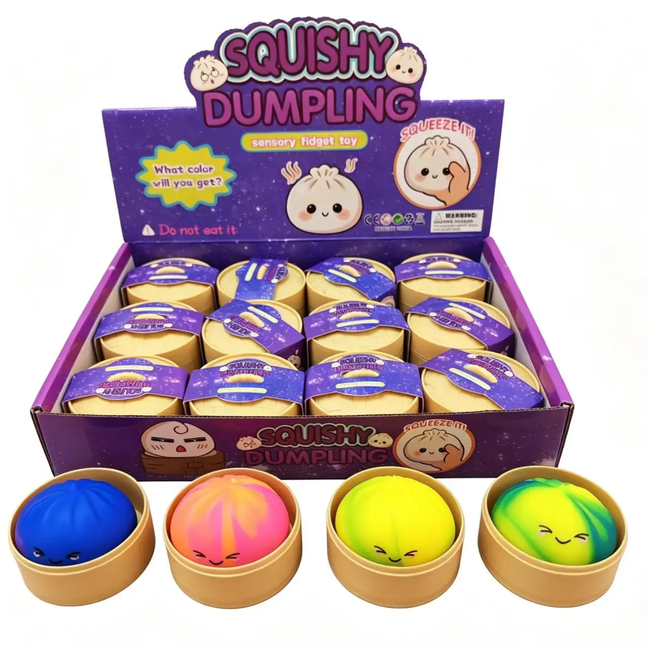 

Mini Colorful Dumpling Squishy Squeeze Toy 5.5CM Cube Slow Rise Sensory Anti-stress Toy for Adults Anxiety Relief Gift