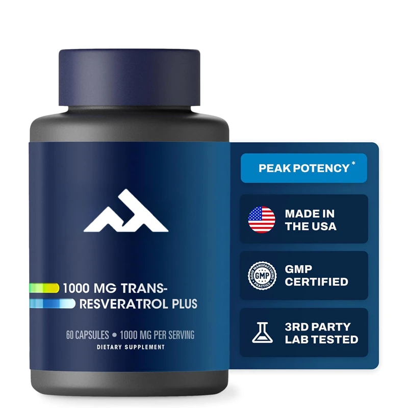 1000 Milligrams of Trans Resveratrol. 99.5% Pure, 15 Times Better Absorption of 420mg Polyphenol Complex