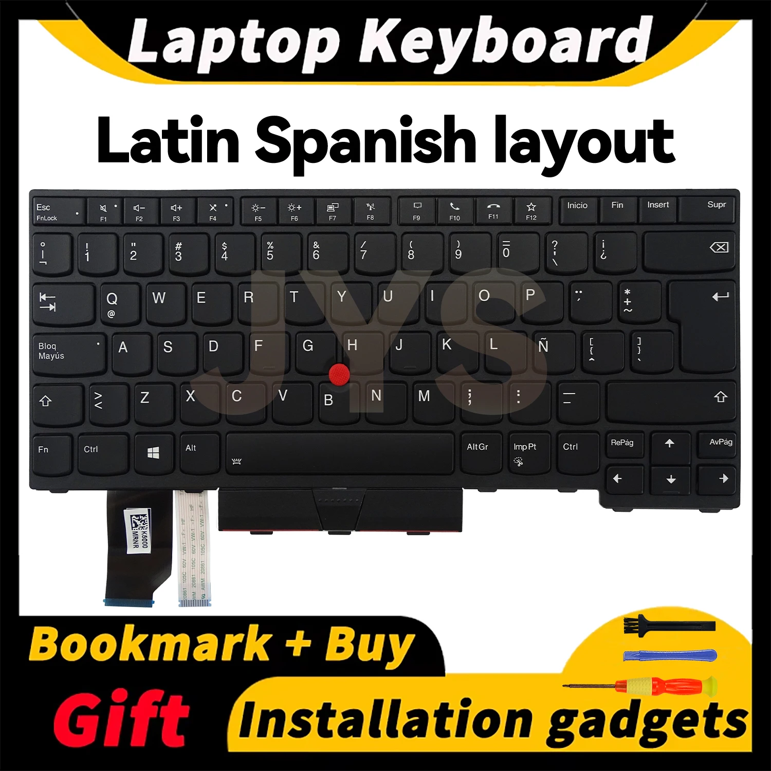 

For Lenovo ThinkPad L14 Gen1/L14 Gen2 laptops replacement keyboard with backlit Latin Spanish layout 5N20W67799 5N20W67835
