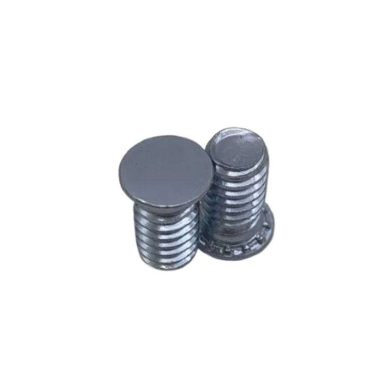 FH-0518 Inch Flush Round Head Stud Blind Feigned Crimped Cabinet Fastener for Metal Sheets Panel Self-Clinching Threaded Pin Vis