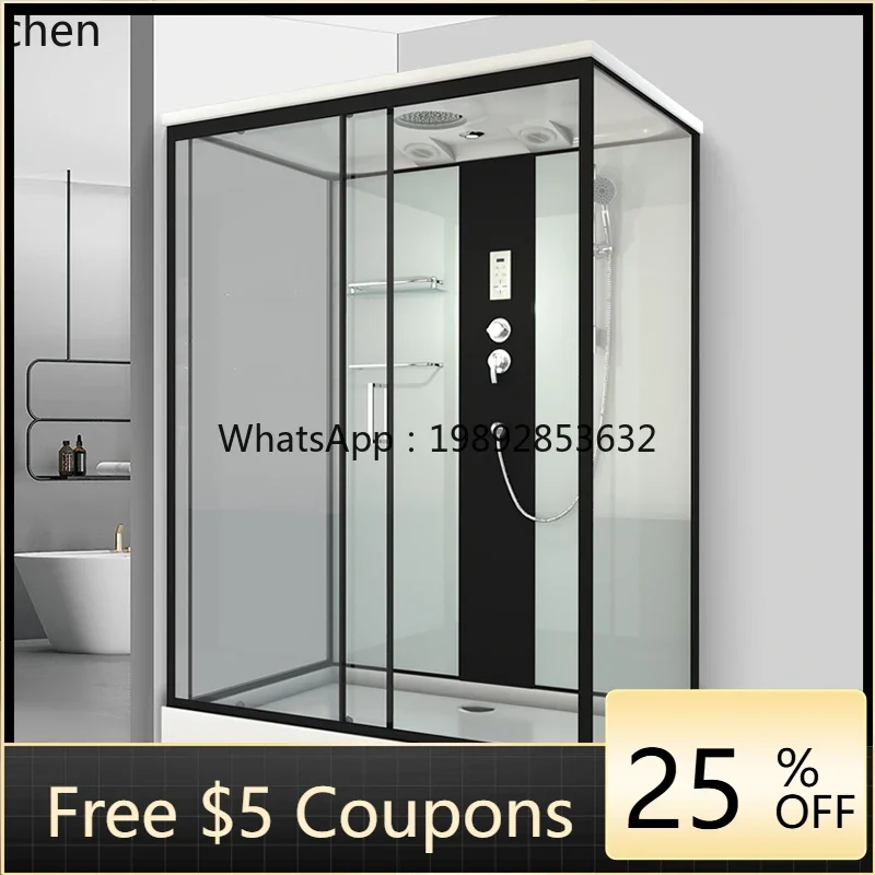 EE Integrated Shower Room All-in-One Bathroom Household Glass Square Shower Enclosure Partition Dry Wet Separation