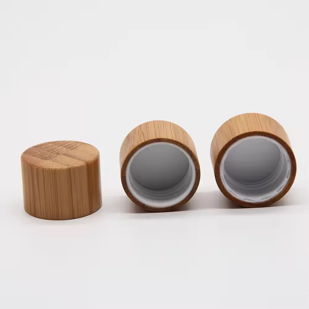 

10/20Pcs Natural Bamboo Wood Lids 18mm 20mm 24mm Skin Care Toner Liquid Universal Plastic Glass Bottle Cap Cover Accessories CN